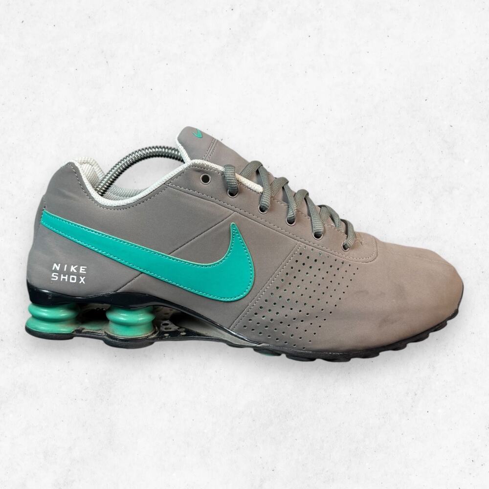 Nike Shox Deliver Men's Size 10.5 Grey Atomic Teal Running Shoes 317547-016